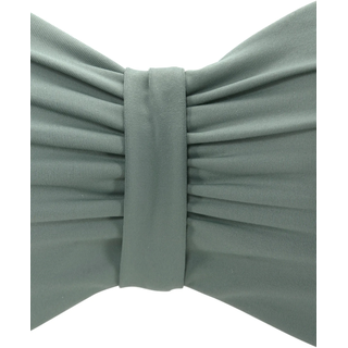 Bügel-Bandeau-Bikini-Top BENCH., Damen, Gr. 36, Cup D, grün (oliv), Microfaser, Polyamid, unifarben, Bikini-Oberteile Bügel-Bandeau-Bikini-Top, im Uni-Style