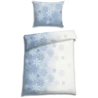 Florella Bettwäsche , Blau , Textil , Stern , 140x200 cm , pflegeleicht, atmungsaktiv, hautfreundlich, angenehm wärmend, schadstoffgeprüft , Heimtextilien, Bettwäsche & Leintücher, Bettwäsche, Flanell-Bettwäsche