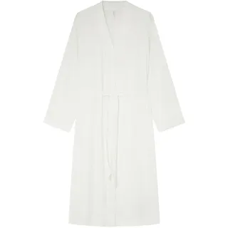 Women'secret Damen Long Satin Robe Morgenmantel, Cotton White, XL