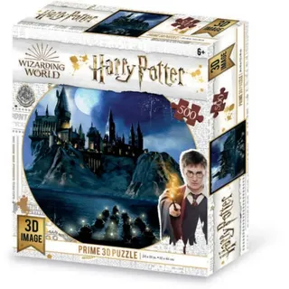 Grandi Giochi Harry Potter Hogwarts PU103000 Linsenpuzzle, horizontal, 500 Teile, 3D-PU100001
