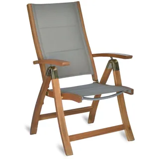 Merxx Gardenson Gartenklappsessel 61,5 x 68 x 110,5 cm grau
