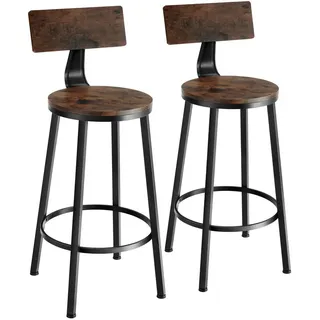 Tectake tectake® Set Barhocker Poole Sitzhöhe 74 cm