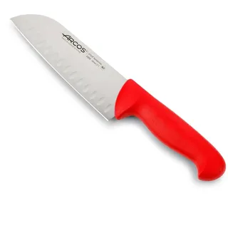 Arcos Serie 2900 - Santoku Messer Messer Asiatischer ArtAsian Knife - Klinge Nitrum Edelstahl 180 mm - HandGriff Polypropylen Farbe Rot