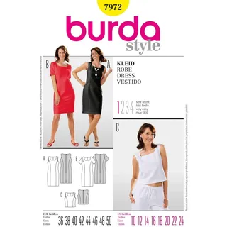 burdastyle Schnittmuster Burda 7972 Kleid Gr. 38-50 (Sizes 12-24)