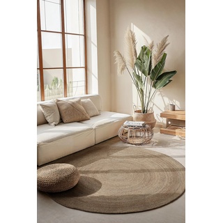 HANSE HOME Jute Rund – Natur Wohnzimmer, Flur, Klassisch, Boho Skandi, Braun,