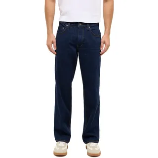 Straight-Jeans MUSTANG "Herren Style Big Sur Straight", Herren, Gr. 44, Länge 36, 901 dunkelblau, Denim/Jeans, 99% Baumwolle, 1% Elasthan, straight fit, Jeans Straight-Jeans