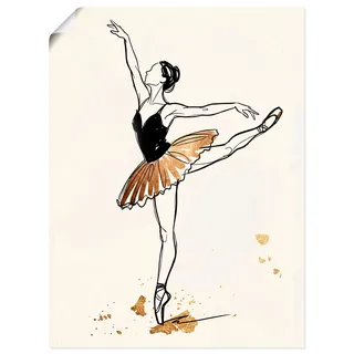 Wandbild OTTO HOME "Ballet II", gold (farbe bild(er): schwarz), B:45cm H:60cm T:0,1cm, Papier, Bilder, Wandbild, als Poster oder Leinwandbild in versch. Größen