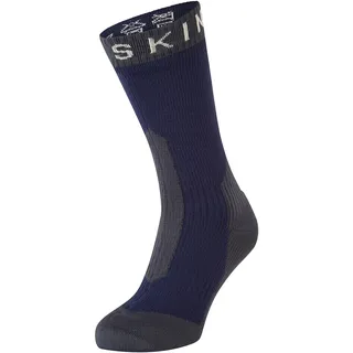 SealSkinz Stanfield Socken, wasserdicht, für extrem kalte Bedingungen, halbhoch, marineblau-grau, Größe XL