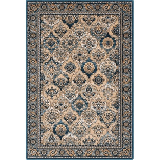 BETOCA Agnella Isfahan Forenza Teppich - Wollteppich, Kurzflor - für Wohnzimmer, Esszimmer, 100% Wolle, natürliche Materialien, robust, weich, Vintage, klassischer Stil, 160x240 cm Smaragd