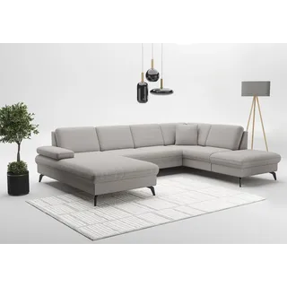 sit&more Wohnlandschaft »Morris Jubi U-Form, B: 300 cm« mit Armteilfunktion & 1 Zierkissen, optional Bettfunktion,