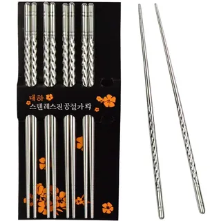5 Paar Essstäbchen Chopsticks Aus Edelstahl Stäbchen Chinesische Japanische Koreanische Essstäbchen