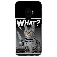 Hülle für Galaxy S9 Halloween Katze Messer Design Witzige Tier Katzen