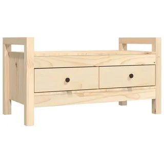 Flurbank 80x40x43 cm Massivholz Kiefer - Braun, Bunt