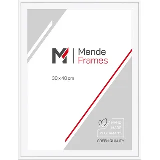MendeFrames Fotorahmen aus Holz H120 Weiß 29,7x42 cm Normalglas