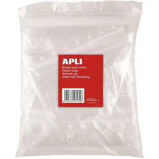 APLI Wieder verschließbaren Plastikbeutel 120 x 180 mm 100 Stück