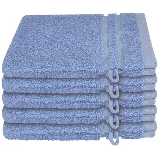 SCHIESSER Milano Waschhandschuh 16 x 22 cm blau 5 St.