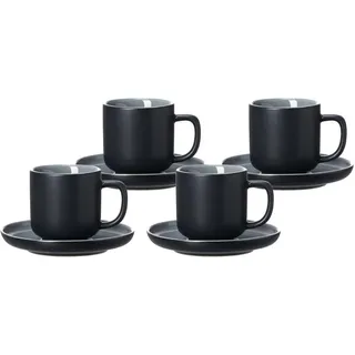 Ritzenhoff & Breker Espressotasse mit Untertasse 0,1 l Schwarz 4 St.