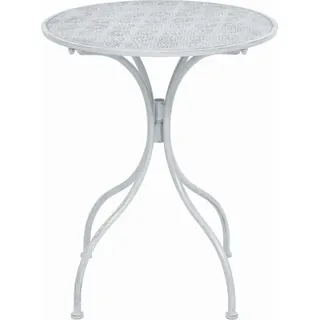 vidaXL 3-tlg. Bistro-Set Stahl Grau-Weiß - Weiß