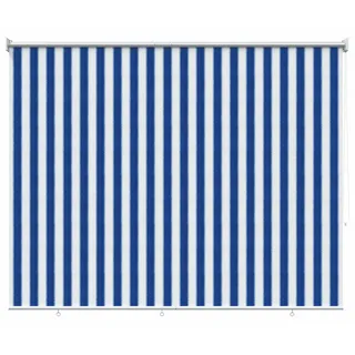 vidaXL Außenrollo 90% UV-Block Blau-weiß gestreift 220 x 230 cm HDPE - Blau