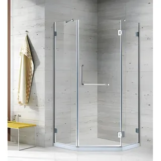 Duschtür Eckdusche Duschraum Dusche Duschkabine Duschabtrennung 90x90 cm - Transparent