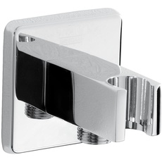 Bristan C WOSQ02 C Shower Acc Contemporary Square Wall Outlet with Handset Holder Bracket Duschzubehör, Verchromt