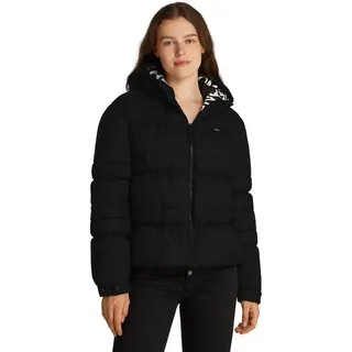 Tommy Jeans Damen Pufferjacke Quilt Rouch Tape Jacket mit Kapuze