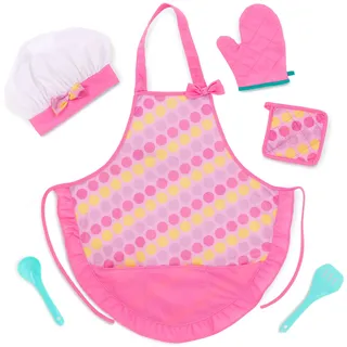 Battat Smart Cookie Kochschürze – 6-teiliges Schürzenset für Kinder | 6-teiliges Set mit Schürze, verstellbarer Kochmütze, Ofenhandschuh, Topflappen, Spatel und großem Löffel, 3+ Jahre