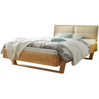 SchlafKONTOR TJARK Modernes Massivholzbett 180x200, Fichte - Komfortables & hochwertiges Balkenbett mit Liegefläche in 140 oder 180 cm