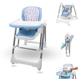 Mobiclinic Mobiclinic® kids, Kinderhochstuhl mit schaukel, 2 in 1, 6-36 monate, 15kg, Nala, Kombihochstuhl, Babywippe, Klappbar, Verstellbar, Doppeltes abnehmbares tablett, 360° drehbare rollen, 5-punkt-gurt