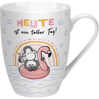 SHEEPWORLD Tasse mit Spruch "Heute ist ein toller Tag" | Kaffeetasse, Porzellan, 30 cl | Sheepworld Lieblingstasse, Geschenk, Geburtstagsgeschenk | 59610