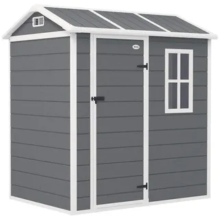Outsunny Gerätehaus 1,3 x 1,3 m Grau