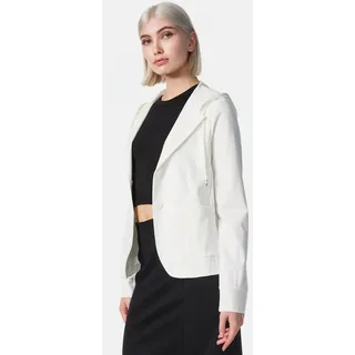 pm selected Damen Kurzblazer Sportliches Sakko Business Hoodie Blazer mit Kapuze - Reverskragen & Zugband PM21