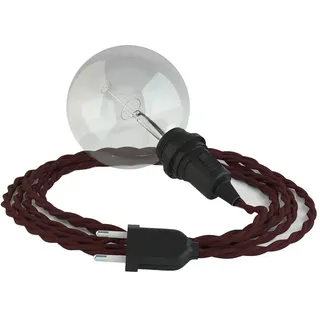 Creative Cables Tm19 5 M Hängeleuchte Für Lampenschirm - Burgundy / Black - One Size