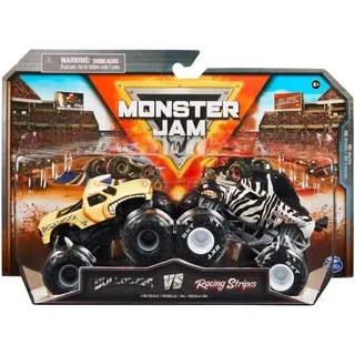 Monster Jam - Original Zweier-Pack mit authentischen Monster Trucks im Maßstab 1:64, krasse Stunt-Action ab 3 Jahren (Sortierung mit verschiedenen Designs, Zufallsauswahl), Monstertruck, 3 Jahr(e), Mehrfarbig