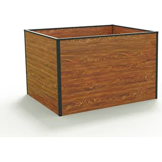 GFP Hochbeet Kräuter-Gemüse-Beet Aluminium CHRISTINA - 119x99x77cm - Holzoptik