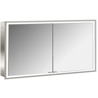 emco prime Lichtspiegelschrank, 1300 mm, 2 Türen, Unterputzmodell, 949706395, Farbe: aluminium/weiss
