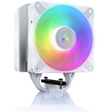 ARCTIC Freezer 36 A-RGB - Single-Tower CPU Kühler mit Push-Pull & ARGB Beleuchtung, Zwei druckoptimierte 120 mm P-Lüfter, Hydrodynamisches Gleitlager, 200–2000 RPM, 4 Heatpipes, inkl. MX-6 - Weiß