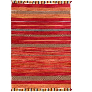 Pergamon Kelim Kalleen Wollteppich 120 x 180 cm Rot