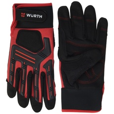 Würth 899400750, rot/schwarz 0899400750 Mechaniker-Handschuh PRO, Größe 10