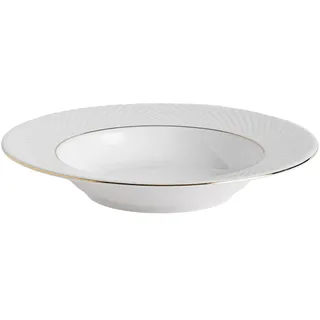 home&you Tiefe Platte Eleni , Weiß , Keramik , Geschirr, Teller, Suppenteller
