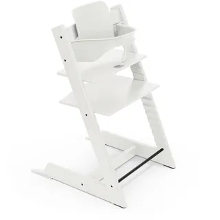 Stokke Tripp Trapp Hochstuhl, White - Inklusive Stuhl + Baby Set2 für Kinder von 6-36 Monaten - Verstellbar, ergonomisch & leicht zu reinigen