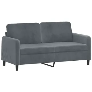 vidaXL 2-Sitzer-Sofa Dunkelgrau 140 cm Samt - Grau