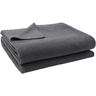 Zoeppritz Soft-Fleece Wohndecke 103291, Grau, 180 x 220 cm