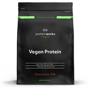 Protein Works - Vegan Protein, Pflanzlicher Proteinshake, Veganes Proteinpulver, Glutenfrei, 16 Shakes, Chocolate Silk, 500g