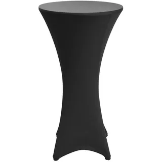 Stehtischhusse Stella Ø 70 cm Schwarz , Textil , 70x120 cm , Heimtextilien, Bezüge