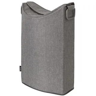 blomus -FRISCO LOUNGE- Wäschesammler, übereinander klappbarer Deckel, schlankes, zeitloses Design, 65l, Farbe Warm Gray (69256)
