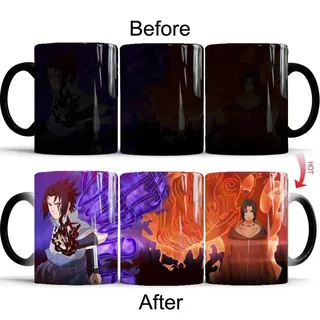 Anime NARUTO Thermoeffekt Tasse Ceramic Kaffee Tee Milch Becher Magische Mug - Sasuke02