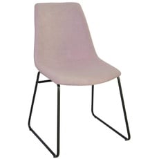 ZONS Cholo Stühle aus Stoff, Rosa und Metallbespannung, groß, Schwarz