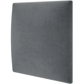 mollis homelike interiors MOLLIS Polsterplatte, Quadratisches und Dekoratives Wandpaneel, Geeignet als Bettkopfteil oder Aufprallschutz, Reduziert Schall und Verbessert Akustik, aus Schaumstoff, 30 x 30 cm, Anthrazit