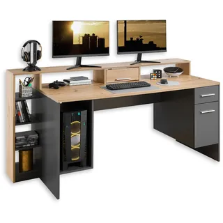 bega office Gaming-Tisch Eiche Grau